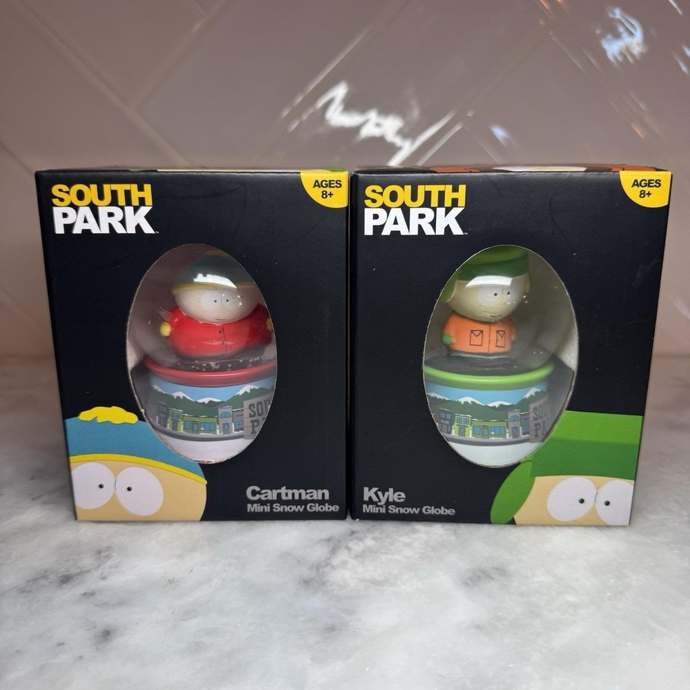 South Park Cartman & Kyle Mini Snow Globe Set New Comedy Central